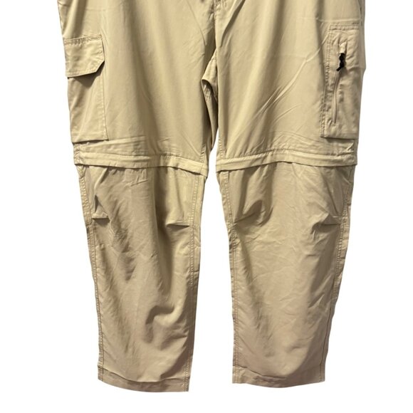 Columbia Mens Omni-Shade Cargo Pants 44x32 Beige Lightweight Recycled Polyester - Picture 8 of 12